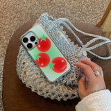 GREENERY TOMATO SILVER EPOXY CASE