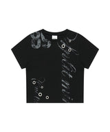 トゥルースアイレットTシャツ_ブラック