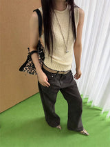Straight Leg Loose-Fit Wide Pants