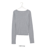 Celinet Slim Fit Color Layered Long Sleeve Tee