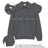 Nade Washable Overfit High Neck Turtle Semi-Zip-Up Knit