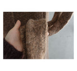Earl grey alpaca cardigan (muffler set)