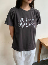 26SS★ [BAONHAUS] Podenne Printed Crop Short Sleeve Tee