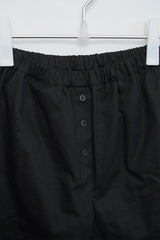 Frill Button Half Pants (Black)