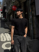 Shoulder hidden ringer t-shirt