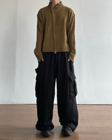 Dig Crop Knit Zip-up