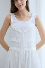 LACE LAYERED LONG DRESS