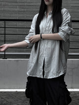 [unisex] overfit joy stripe shirt (2color)