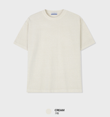 Look Taper Heavy Pigment Semi Cropped Plain Short Sleeve