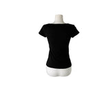 26SS★ [MADE/more BASIC] Cover Round Button Slim Short Sleeve T-shirt