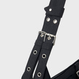 バックルクロスバッグ (Dot Black)