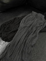 wrinkle pleated scarf (2color)