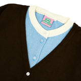 Lumen Layered Cardigan - Choco Blue Size 2