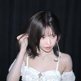 [NMIXX ジウ Necklace] ルナ ブロッサム レイヤード ネックレス - Silver color