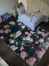 Blush rose garden, landscape rug 150x200