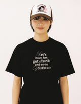 Curly Text Tee - Black 