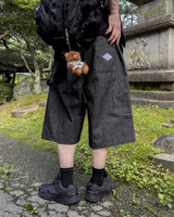 Lyn Pinstripe Carpenter Bermuda Pants