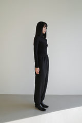 Wool jogger pants, Black