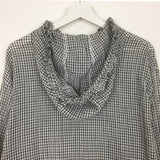 Cool Frill Hoodie Check Shirt (2color)
