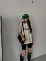 ASCLO フローレスバイカラー半袖ニット (4color)