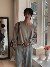 Chris Boatneck Loose Fit Button Long Sleeve T-Shirt