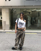 Tree denim pants