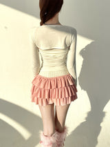 1155. Via scarf halter top bolero set (5color)