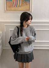 #コジーヘアリーパステルウールルーズフィットニット (5color)