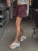 (+8cm) Rush Color Matching Platform Sole Flip Flops