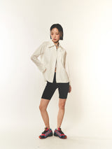 ビッグカラー2ウェイジッパーシャツ (FOR WOMEN)