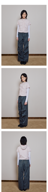 SHIRRED WINDBREAKER - PINK