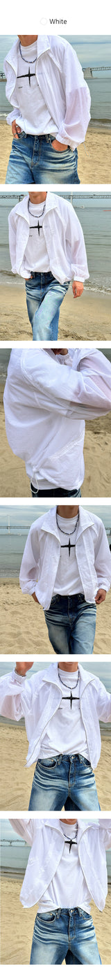 [S/S] See through wide jacket (3color)