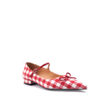Colorful Bridge | Holiday Plaid Pointed Sweet Mary Jane Shoes Women's Bow Flat Shoes