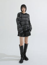 Mohair stripe heavy knit