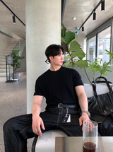  Jake Summer Daily Silket Hachi Round Short Sleeve Knit