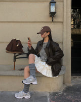 [Bellide made/Overfit] ロックシックレザーブルージャケット
