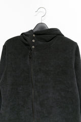 neck 3 Button fluffy hood zip-up(3colors)
