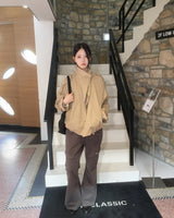 Double button short trench jacket