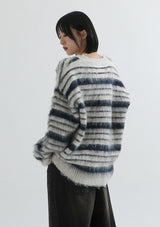 Mohair stripe heavy knit