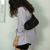 nylon mini hobo bag_black