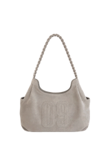 09 numbering hobo bag, Beige