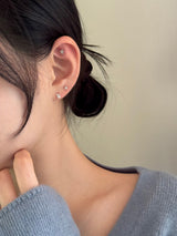 [4 set] White Snowflake Piercing Set 