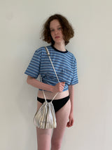 CROSS STITCH BAG  STRIPE SMALL
