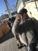 No.1541 boucle fur hood JK