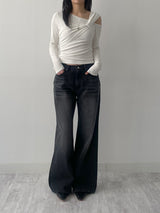 238 Back Pocket Semi-Bootcut Denim Pants