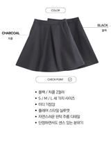 flare pintuck midi skirt