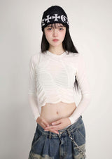 シアードアシメトリカルTシャツ