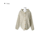 Krun Duffle Button Pocket Hood Knit Cardigan