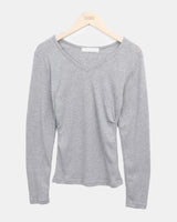 モンブ サイドシャーリング Vネック ショートスリーブTシャツ