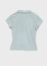 [MADE] Meludi Collar Short Sleeve Top